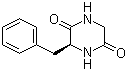 structure of CAS# 10125-07-2, Cyclo(glycyl-L-phenylalanyl);Cyclo(-Gly-Phe); (S)-3-Benzyl-2,5-piperazinedione