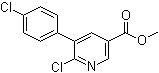 6-Chloro-5-(4-chlorophenyl)-3-pyridinecarboxylic acid methyl ester molecular structure (CAS 1012792-55-0)