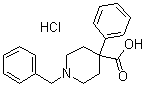 4-Phenyl-1-(phenylmethyl)-4-piperidinecarboxylic acid hydrochloride (1:1) molecular structure (CAS 1013330-27-2)