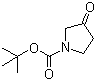 结构式 CAS# 101385-93-7, 1-叔丁氧羰基-3-吡咯烷酮