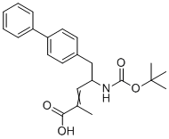 E,4r)-2-methyl-4-[(2-methylpropan-2-yl)oxycarbonylamino]-5-(4-phenylphenyl)pent-2-enoic acid molecular structure (CAS 1015037-46-3)
