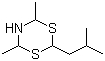 2-Isobutyl-4,6-dimethyldihydro-4H-1,3,5-dithiazine molecular structure (CAS 101517-87-7)