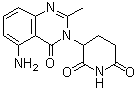 structure of CAS# 1015474-32-4, 3-(5-Amino-2-methyl-4-oxoquinazolin-3(4H)-yl)-piperidine-2,6-dione;3-(5-Amino-2-methyl-4-oxoquinazolin-3(4H)-yl)-piperidine-2,6-dione; CC 122
