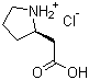 structure of CAS# 101555-60-6, (R)-2-(Carboxymethyl)pyrrolidinium chloride;(R)-Pyrrolidine-2-acetic acid hydrochloride