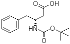 结构式 CAS# 101555-61-7, (R)-3-叔丁氧羰基氨基-4-苯基丁酸