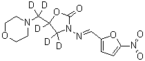5-(4-Morpholinylmethyl-d<sub>2</sub>)-3-[[(5-nitro-2-furanyl)methylene]amino]-2-oxazolidinone-4,4,5-d<sub>3</sub> molecular structure (CAS 1015855-64-7)