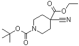 1-(tert-Butoxycarbonyl)-4-cyanopiperidine-4-carboxylic acid ethyl ester molecular structure (CAS 1016258-66-4)