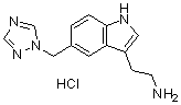 5-(1H-1,2,4-Triazol-1-ylmethyl)-1H-indole-3-ethanamine hydrochloride (1:1) molecular structure (CAS 1016900-28-9)