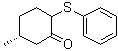(5R)-5-Methyl-2-(phenylthio)cyclohexanone molecular structure (CAS 101693-93-0)