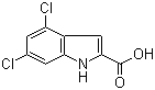 structure of CAS# 101861-63-6, 4,6-Dichloro-1H-indole-2-carboxylic acid