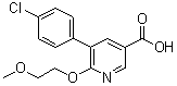 5-(4-Chlorophenyl)-6-(2-methoxyethoxy)-3-pyridinecarboxylic acid molecular structure (CAS 1018782-79-0)