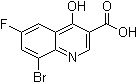 8-Bromo-6-fluoro-4-hydroxy-3-quinolinecarboxylic acid molecular structure (CAS 1019016-15-9)