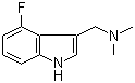 structure of CAS# 101909-46-0, 4-Fluorogramine;3-(Dimethylaminomethyl)-4-fluoro-1H-indole