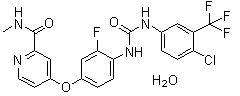 Regorafenib monohydrate molecular structure (CAS 1019206-88-2)