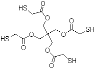 季戊四醇四巯基乙酸酯分子结构 (CAS 10193-99-4)