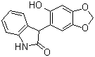 3-(6-Hydroxybenzodioxol-5-yl)-1,3-dihydro-2H-indol-2-one molecular structure (CAS 1019771-90-4)