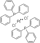 structure of CAS# 10199-34-5, Bis(triphenylphosphine)platinum chloride;cis-Dichlorobis(triphenylphosphine)platinum (II)