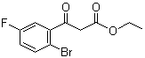 2-Bromo-5-fluoro-beta-oxobenzenepropanoic acid ethyl ester molecular structure (CAS 1020058-49-4)