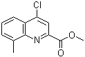 structure of CAS# 1020101-33-0, 4-Chloro-8-methyl-2-quinolinecarboxylic acid methyl ester
