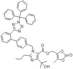 N2-Tritylolmesartan medoxomil molecular structure (CAS 1020157-01-0)