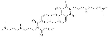 2,9-Bis(3-((3-(dimethylamino)propyl)amino)propyl)anthra[2,1,9-def:6,5,10-d'e'f']diisoquinoline-1,3,8,10(2H,9H)-tetraone molecular structure (CAS 1020180-01-1)