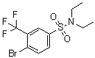 4-Bromo-N,N-diethyl-3-(trifluoromethyl)benzenesulfonamide molecular structure (CAS 1020253-03-5)