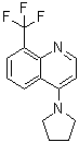 structure of CAS# 1020253-07-9, 4-(1-Pyrrolidinyl)-8-(trifluoromethyl)quinoline