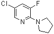 5-Chloro-3-fluoro-2-(1-pyrrolidinyl)pyridine molecular structure (CAS 1020253-18-2)