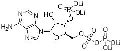 3'-Adenylic acid 5'-(dihydrogen phosphate) 5'-anhydride with sulfuric acid tetralithium salt molecular structure (CAS 102029-54-9)