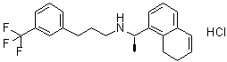 (alphaR)-7,8-Dihydro-alpha-methyl-N-[3-[3-(trifluoromethyl)phenyl]propyl]-1-naphthalenemethanamine hydrochloride (1:1) molecular structure (CAS 1020414-33-8)