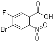 4-Bromo-5-fluoro-2-nitrobenzoic acid molecular structure (CAS 1020717-99-0)