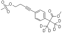 alpha,alpha-Di(methyl-d<sub>3</sub>)-4-[4-[(methylsulfonyl)oxy]-1-butyn-1-yl]benzeneacetic acid methyl ester molecular structure (CAS 1020719-58-7)