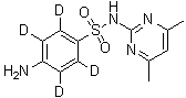 4-Amino-N-(4,6-dimethyl-2-pyrimidinyl)benzene-2,3,5,6-d<sub>4</sub>-sulfonamide molecular structure (CAS 1020719-82-7)