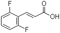 structure of CAS# 102082-89-3, 2,6-Difluorocinnamic acid;trans-2,6-Difluorocinnamicacid; (2E)-3-(2,6-Difluorophenyl)acrylic acid
