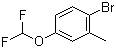 2-Bromo-5-difluoromethoxytoluene molecular structure (CAS 1021172-76-8)