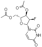 3',5'-二-O-乙酰基-2'-脱氧-2'-氟尿苷分子结构 (CAS 10212-13-2)