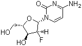 2'-脱氧-2'-氟胞苷分子结构 (CAS 10212-20-1)