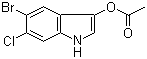 structure of CAS# 102185-48-8, 5-Bromo-6-chloro-3-indolyl acetate;5-Bromo-6-chloro-3-indoxyl acetate; 5-Bromo-6-chloroindoxyl acetate