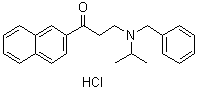 3-[异丙基(苄基)氨基]-1-(2-萘基)-1-丙酮盐酸盐分子结构 (CAS 1021868-92-7)