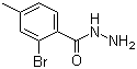 structure of CAS# 1022059-55-7, 2-Bromo-4-methylbenzoic acid hydrazide