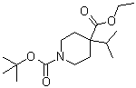 4-异丙基-1,4-哌啶二甲酸 1-叔丁基 4-乙基酯分子结构 (CAS 1022128-75-1)