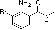 2-氨基-3-溴-N-甲基苯甲酰胺分子结构 (CAS 1022960-45-7)