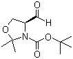 结构式 CAS# 102308-32-7, (S)-(-)-3-Boc-2,2-二甲基恶唑啉-4-甲醛; (S)-4-甲酰基-2,2-二甲基-3-恶唑啉羧酸叔丁酯