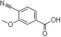 结构式 CAS# 102362-00-5, 4-氰基-3-甲氧基苯甲酸
