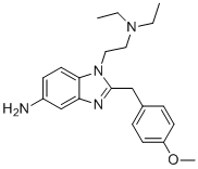 1-(2-二乙基氨基-乙基)-2-(4-甲氧基-苄基)-1H-苯并咪唑-5-基胺分子结构 (CAS 102454-14-8)