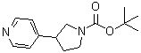 结构式 CAS# 1024590-32-6, 3-(4-吡啶基)-1-吡咯烷羧酸叔丁酯