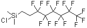 [2-(十三氟己基)乙基]二甲基氯硅烷分子结构 (CAS 102488-47-1)