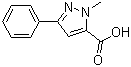 2-甲基-5-苯基-2H-吡唑-3-甲酸分子结构 (CAS 10250-64-3)