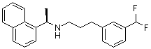 (alphaR)-N-[3-[3-(Difluoromethyl)phenyl]propyl]-alpha-methyl-1-naphthalenemethanamine molecular structure (CAS 1025064-41-8)