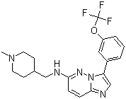 structure of CAS# 1025065-69-3, SGI-1776;N-[(1-Methyl-4-piperidinyl)methyl]-3-[3-(trifluoromethoxy)phenyl]-imidazo[1,2-b]pyridazin-6-amine